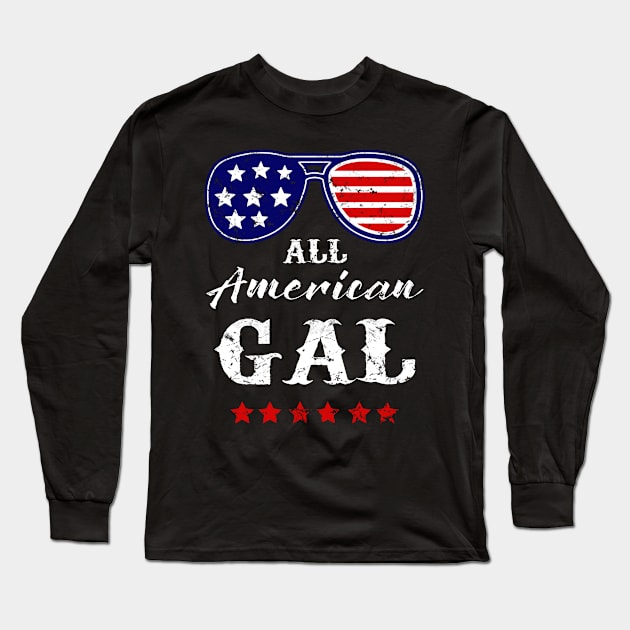 All American Gal Long Sleeve T-Shirt by Scar